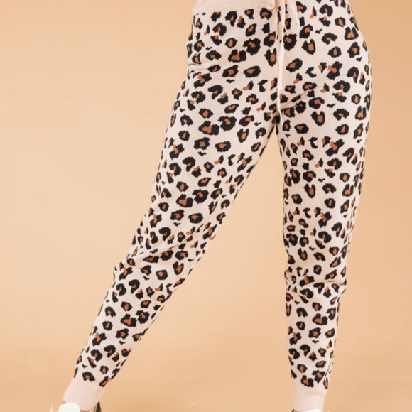 Leopard Print Joggers - Picture 2 of 5